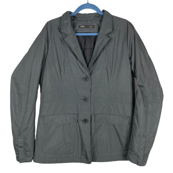 NAU Eco-Tech Grey Button Front Blazer Water Resistant Jacket | Medium - Picture 1 of 11